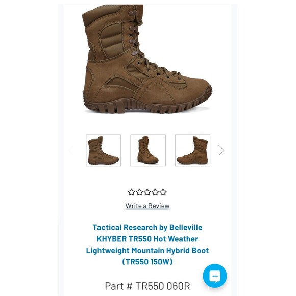 Tactical Research by Belleville KHYBER TR550 Hot Weather Size 6R USMC Or ARMY - Picture 7 of 7